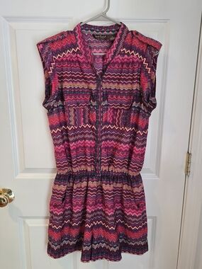 Speed Control Pink and Purple Chevron Romper
